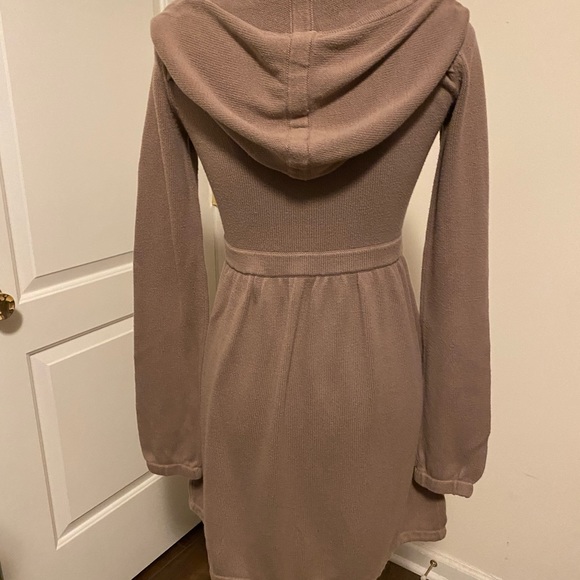 Anthropology; designer is Shae size S, Taupe color sweater dress or zip cardigan - Picture 3 of 6